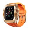 91551 rozbalene shellbox vodotesne ochranne puzdro ip68 s remienkom apple watch 7 8 9 45mm ruzovo zlate