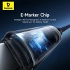93609 5 baseus data cable lit datovy kabel pre iphone a notebook usb c 100 w dynamicke led svetlo e marker cip 2 m kozmicka cierna