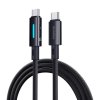 93609 baseus data cable lit datovy kabel pre iphone a notebook usb c 100 w dynamicke led svetlo e marker cip 2 m kozmicka cierna