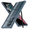 97137 2 techsuit shockproof clear silicone obal pre samsung galaxy s22 ultra 5g dymovo cierny