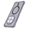 98043 techsuit shockproof clear silicone magsafe kryt na honor magic7 pro dymovo cierny