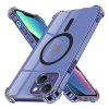 97896 2 techsuit shockproof clear silicone magsafe kryt na iphone 13 dymovo cierny