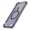 98046 techsuit shockproof clear silicone magsafe kryt na iphone 16e dymovo cierny