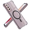 97935 2 techsuit shockproof clear silicone magsafe kryt na samsung galaxy s21 5g dymovo cierny