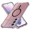 97938 2 techsuit shockproof clear silicone magsafe kryt na samsung galaxy s21 plus 5g dymovo cierny