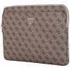 103503 guess computer sleeve 4g triangle logo puzdro na notebook tablet 14 so zipsom vreckom z ekokoze hnede