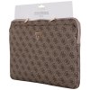 103503 3 guess computer sleeve 4g triangle logo puzdro na notebook tablet 14 so zipsom vreckom z ekokoze hnede