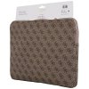 103503 4 guess computer sleeve 4g triangle logo puzdro na notebook tablet 14 so zipsom vreckom z ekokoze hnede