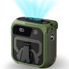 Techsuit – Premium Portable Mini Fan přenosný mini ventilátor s powerbankou, dobíjecí, 5 rychlostí větru, připevnění na opasek, 10000 mAh – zelený