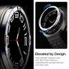 104856 11 spigen bezel tune pilot ramik na samsung galaxy watch8 44mm nerezova ocel strieborny