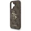 109977 4 guess hardcase 4g classic logo s popruhom obal na iphone 16 hnedy