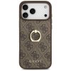 109728 9 guess hardcase 4g ring stand obal na iphone 17 pro max hnedy