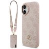 109611 7 guess hardcase 4g strass logo big strap obal na iphone 17 ruzovy