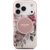 109842 1 guess iml flower tonal circle magsafe obal na iphone 17 pro ruzovy