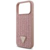 109635 4 guess rhinestone triangle logo obal na iphone 17 pro ruzovy