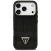 109626 1 guess rhinestone triangle logo obal na iphone 17 pro max cierny