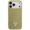 109632 1 guess rhinestone triangle logo obal na iphone 17 pro max zlaty