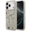 108468 karl lagerfeld hardcase grained pattern logo obal na iphone 17 pro sivy