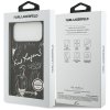 108471 6 karl lagerfeld hardcase grained pattern logo obal na iphone 17 pro max cierny
