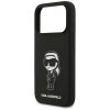 108375 3 karl lagerfeld silicone sketch logo obal na iphone 17 pro cierny karl