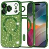 107760 techsuit luxury glitter magsafe kryt na iphone 17 pro tmavozeleny