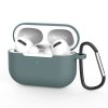 111369 techsuit silicone case silikonove puzdro na airpods pro 3 ultratenky hladky material zelene