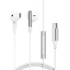 114087 2 acefast wired earphones l3 kablove sluchadla type c half in ear s mikrofonom proti zamotaniu flexibilne 1 2m biele