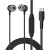 114105 4 acefast wired earphones l8 kablove sluchadla type c in ear s mikrofonom ovladanim silikonove flexibilne 1 2m cierne