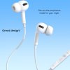 113859 6 baseus wired earphones encok c18 kablove sluchadla type c in ear biele