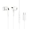 113859 baseus wired earphones encok c18 kablove sluchadla type c in ear biele