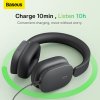 113850 5 baseus wireless headphones bowie h1 bezdrotove sluchadla bluetooth 5 2 skladacie potlacenie hluku sive