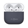 114264 3 fixed silky case silikonove puzdro s hladkym povrchom pre airpods 4 modre