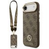 112026 guess 4g strass logo with big strap metal button magsafe puzdro pre iphone 17 air hnede