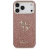 112158 1 guess fixed glitter big 4g metal frame puzdro pre iphone 17 pro max ruzove