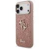 112158 2 guess fixed glitter big 4g metal frame puzdro pre iphone 17 pro max ruzove