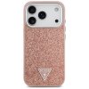 112176 1 guess glitter triangle logo magsafe puzdro pre iphone 17 pro ruzove