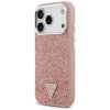 112176 2 guess glitter triangle logo magsafe puzdro pre iphone 17 pro ruzove