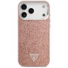 112173 1 guess glitter triangle logo magsafe puzdro pre iphone 17 pro max ruzove