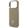 111702 4 guess grained triangle logo magsafe puzdro pre iphone 17 pro max hnede