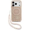 113157 guess iml flowers allover electroplated with pearl strap magsafe puzdro pre iphone 17 pro ruzove