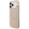 113160 4 guess iml flowers allover electroplated with pearl strap magsafe puzdro pre iphone 17 pro max ruzove