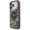 112068 2 guess iml flowers with pearl strap magsafe puzdro pre iphone 17 pro cierne