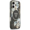 111843 2 guess iml metal glitter flowers triangle magsafe puzdro pre iphone 17 cierne