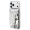 112113 2 guess liquid glitter charms puzdro pre iphone 17 pro max strieborne
