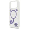 111870 5 guess resin flowers and glitter magsafe puzdro pre iphone 17 pro fialove