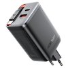 116700 3 acefast wall charger a111 sietova nabijacka vysuvny kabel rychlonabijanie gan technologia 2 usb c usb 67w 3a 65 cm cierna