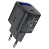 116691 acefast wall charger a113 sietova nabijacka digitalny displej rychlonabijanie gan technologia usb c pd20w cierna