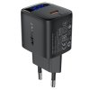 116682 acefast wall charger a115 sietova nabijacka digitalny displej rychlonabijanie gan technologia usb c pd30w cierna
