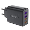 116721 acefast wall charger a61 sietova nabijacka gan technologia rychlonabijanie 2 usb 2 usb c pd45w 5v 3 6a smart chip cierna