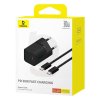 116592 8 baseus wall charger sietova nabijacka usb c kabel v baleni 1 m gan technologia usb c rychlonabijanie 30w cierna cluster black